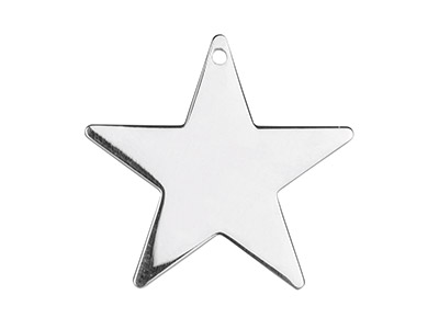 Sternförmiger Prägerohling Aus Sterlingsilber, 25mm