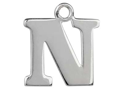 Anhänger-Buchstabe-N,-Silber-925