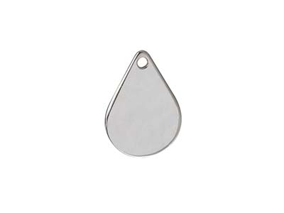 Schmuckrohling Tropfenanhänger 10 X14 Mm, 925 Silber, 5er Pack
