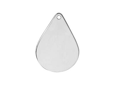 Rohling Anhänger Tropfen 15 X 21 Mm, 925 Silber, Packung Zu 3