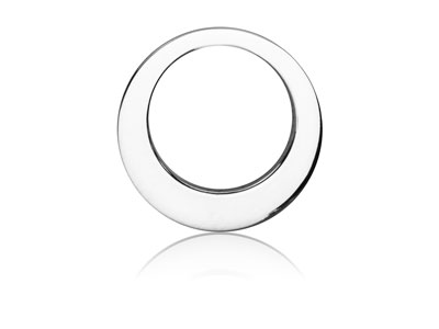 Asymmetrische Scheibe 26 Mm, Silber925 - Standard Bild - 1