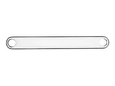 Rechteckige Identitätsplakette 40 X5 Mm, Silber 925