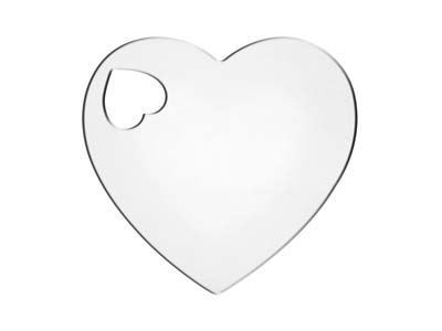 Herz Rohling Flan 20 Mm, Silber 925