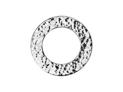 Gehämmerte Rondelle 20 Mm, Silber 925