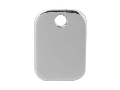 Anhänger Rohling Identitätsplakette10 X 7 Mm, 925 Silber, Packung Zu 3