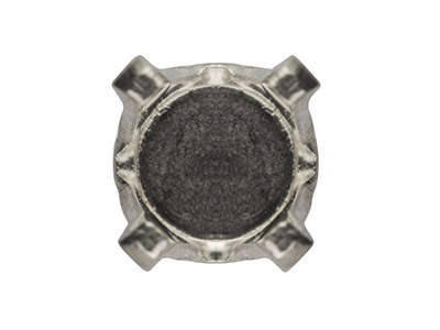 Stift Fassung 4 Krallen 6 Mm, Silber925, Pro Stück - Standard Bild - 2