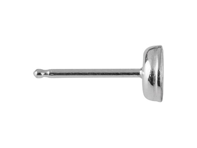 Cabochon-haltestift 4 Mm, Silber925, Beutel Mit 3 Paaren - Standard Bild - 2