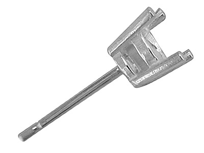 Chaton-stift 4 Zinken Für 5mm Stein, 925 Silber, Pro Stück - Standard Bild - 2