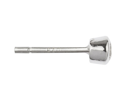 Chaton-gefasste Stifte 4 Mm, Silber925, Beutel Mit 5 Paaren - Standard Bild - 3