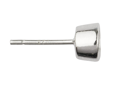 Chaton-gefasste Stifte 5 Mm, Silber925, Beutel Mit 5 Paaren - Standard Bild - 3