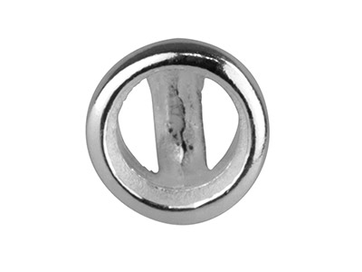 Chaton-stange Mit Geschlossenem Fassung 6 Mm, Silber 925, Beutel Mit 5paaren - Standard Bild - 2