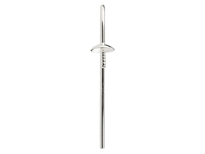 Ohrhaken Mit Perlenkappe 4 Mm, Silber 925, Pro Paar - Standard Bild - 3