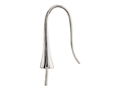 Drahtöse Mit Glockenendstück 4 Mm, 925 Silber, Das Paar - Standard Bild - 1