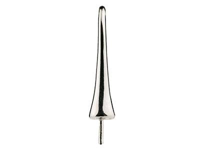 Drahtöse Mit Glockenendstück 4 Mm, 925 Silber, Das Paar - Standard Bild - 2