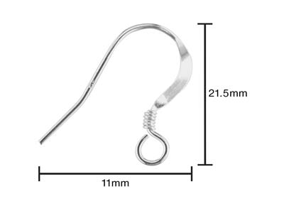 Drahthaken Mit Ring, 925er Silber, Beutel Mit 10 Paaren - Standard Bild - 3