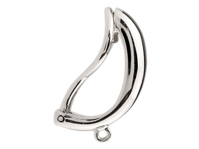 Clip-system Mit Ring, Schwere Ausführung, 925er Silber, Paar