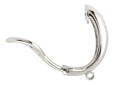 Clip-system Mit Ring, Schwere Ausführung, 925er Silber, Paar - Standard Bild - 2