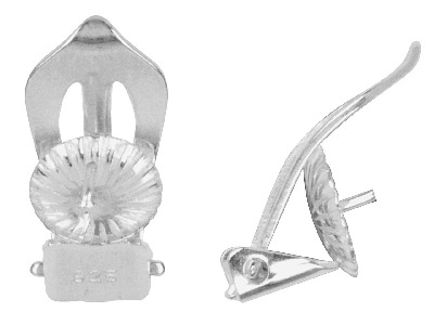 Clip Für 8-11 MM Perlen, 925er Silber, Pro Paar