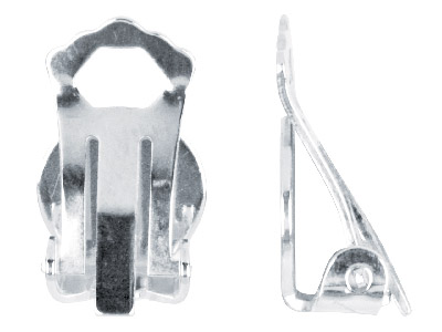 Clip Großes Modell 10 Mm, Silber 925, Das Paar - Standard Bild - 1