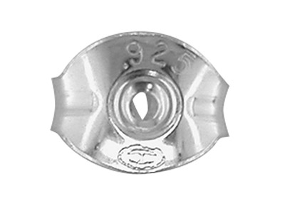 Leichte Ohrstecker-rückseite, 925ersilber, Beutel Mit 10 Paaren - Standard Bild - 3