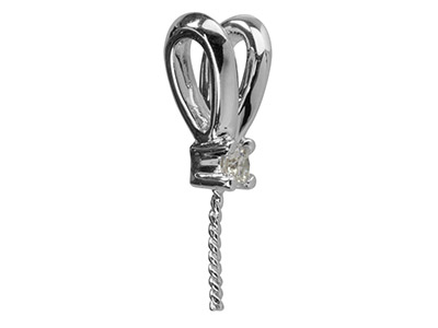 Bail Mit Stift 11,6 Mm, 925er Silber Mit Zirkonia - Standard Bild - 1