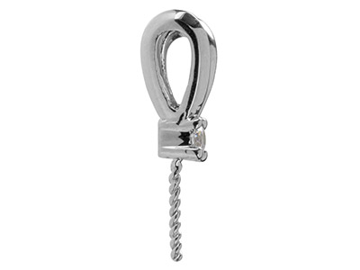 Bail Mit Stift 11,6 Mm, 925er Silber Mit Zirkonia - Standard Bild - 3
