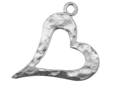 Anhänger Ausgeschnittenes Herz 12 Mm, Silber 925