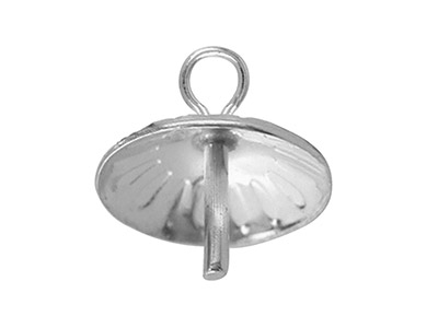 Anhängeröse Für Perlen Mit Kalotte 4mm, Silber 925, Beutel Mit 10 Stück - Standard Bild - 2