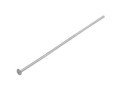 Stift Mit Stecknadelkopf 38/40 Mm, Silber 925, Beutel Mit 20 Stück - Standard Bild - 1