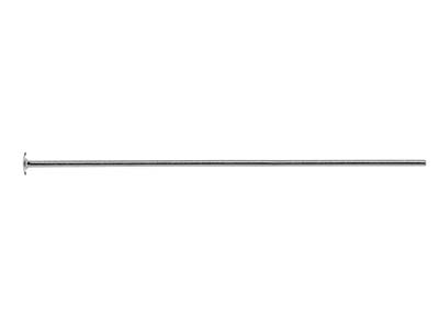Stift Mit Stecknadelkopf 38/40 Mm, Silber 925, Beutel Mit 20 Stück - Standard Bild - 2
