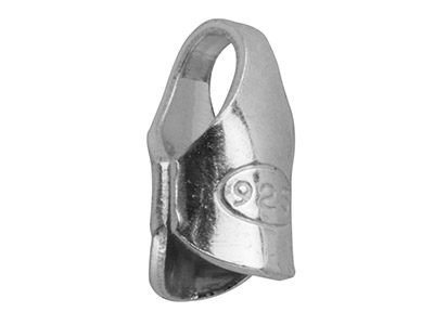 Kettenendstück Innendurchmesser 3 Mm, Silber 925, Beutel Mit 10 Stück - Standard Bild - 2