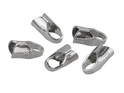 Kettenendstück Innendurchmesser 3 Mm, Silber 925, Beutel Mit 10 Stück - Standard Bild - 3