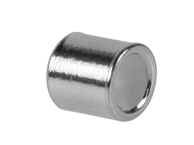 Schlichte Quetschröhren Aus Sterlingsilber, 100er?pack, Innendurchmesser 0,8 mm, Länge 1,1 mm - Standard Bild - 1