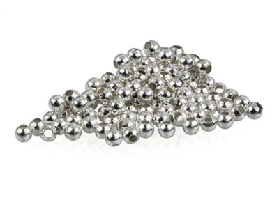 Quetschperle, Sterlingsilber, 2 mm, 100er-pack - Standard Bild - 2