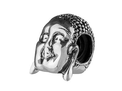 Charm Kugel, Buddha-motiv 10 Mm, Silber 925 - Standard Bild - 2