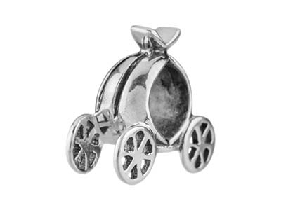 Charm-anhänger, Motiv Kutsche 11 Mm, Silber 925 - Standard Bild - 2