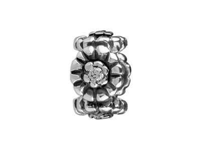 Boule Charm, Blumenmotiv 8,80 Mm, 925 Silber