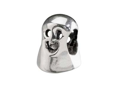 Kugel-charm, Geist-motiv 10,30 X7,80 Mm, 925er Silber - Standard Bild - 2