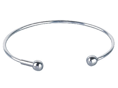 Armreif Mit Schraubverschluss, 925er Silber - Standard Bild - 1