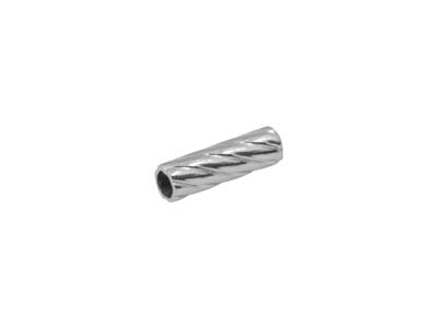 Spiralwellrohrperlen Aus Sterlingsilber, 6,5 X 2 mm, 25er-pack - Standard Bild - 1