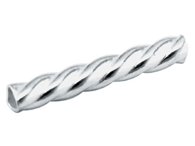 Gedrehtes Röhren-zwischenstück 10 X1,50mm, Silber 925, Beutel Mit 25 Stück