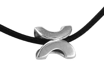 Zwischenteil Verziert Schmetterlingsform 8,2x 6,7 X 4,7 Mm, Silber 925 4,7 mm - Standard Bild - 2