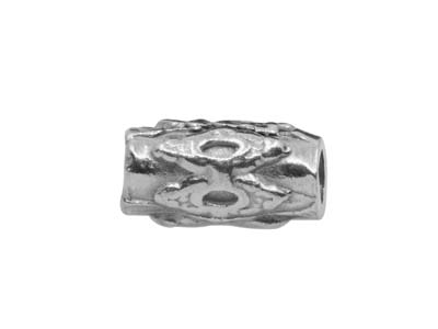 Dekorative Zwischenperle 10 X 4,5 Mm, Silber 925, Beutel Mit 6 Stück - Standard Bild - 2