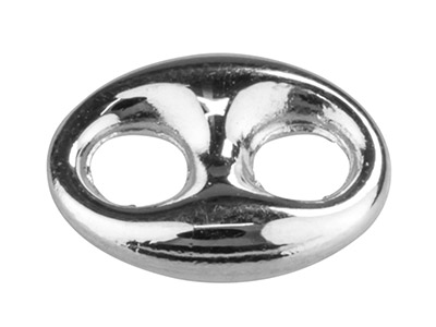 Zwischenlage Kaffeebohne 8 Mm, Silber 925 - Standard Bild - 1
