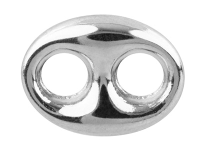 Zwischenlage Kaffeebohne 8 Mm, Silber 925 - Standard Bild - 2