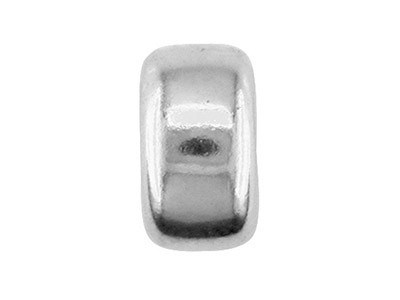 Einfache Flache Perlen Aus Sterlingsilber, 5 mm, 2 löcher - Standard Bild - 2