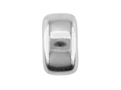 Flache 2-loch-zwischenperle 6 Mm, Silber 925 - Standard Bild - 2