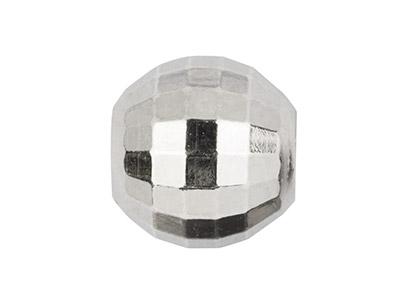 2-loch-kugel Mit Facettenschliff 3 Mm, Silber 925