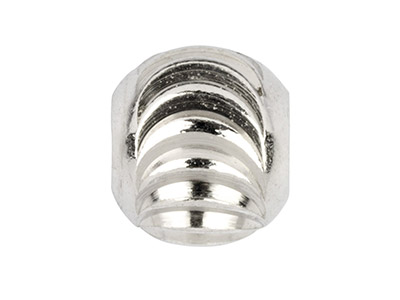 Kugel 2 Löcher Rund Geriffelt 4 Mm,silber 925