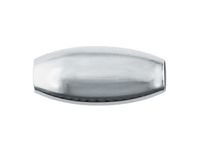 Ovale Perlen Aus Sterlingsilber, 3 x 5 mm, 10er-pack, Zwei Löcher - Standard Bild - 1